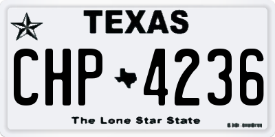 TX license plate CHP4236