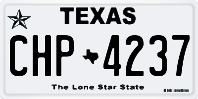 TX license plate CHP4237
