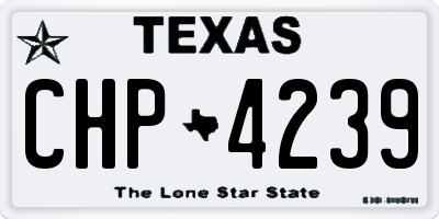 TX license plate CHP4239