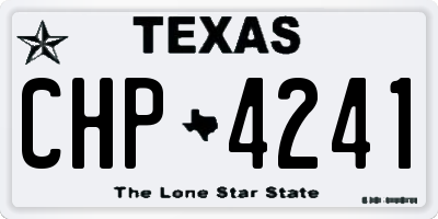 TX license plate CHP4241