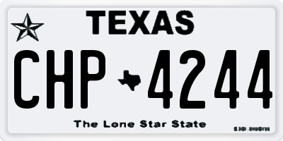 TX license plate CHP4244