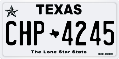 TX license plate CHP4245