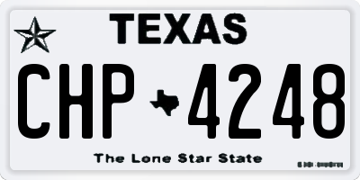 TX license plate CHP4248