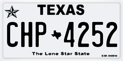 TX license plate CHP4252