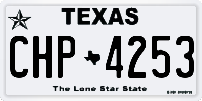 TX license plate CHP4253