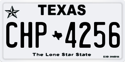 TX license plate CHP4256