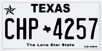 TX license plate CHP4257