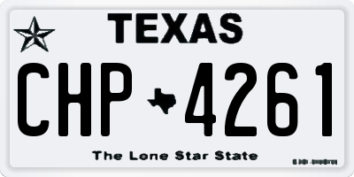 TX license plate CHP4261