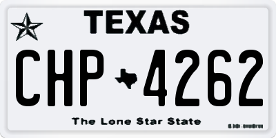 TX license plate CHP4262