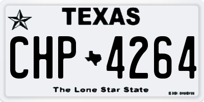 TX license plate CHP4264
