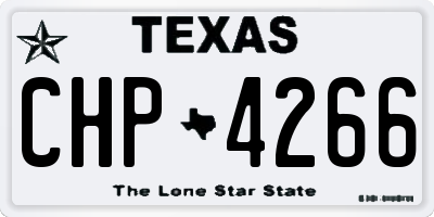 TX license plate CHP4266