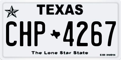 TX license plate CHP4267