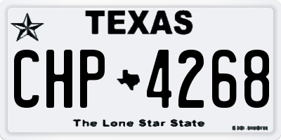 TX license plate CHP4268