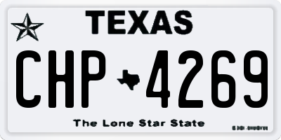 TX license plate CHP4269
