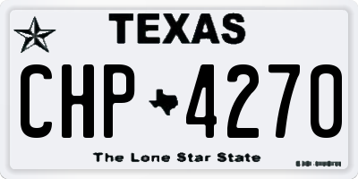 TX license plate CHP4270