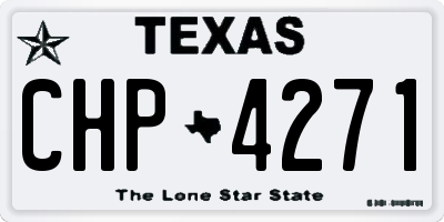 TX license plate CHP4271