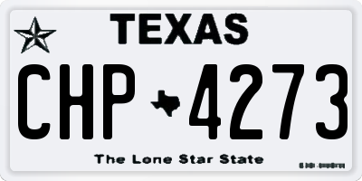 TX license plate CHP4273