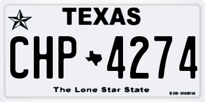 TX license plate CHP4274