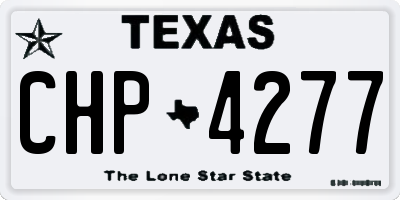 TX license plate CHP4277