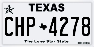 TX license plate CHP4278