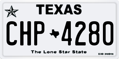 TX license plate CHP4280