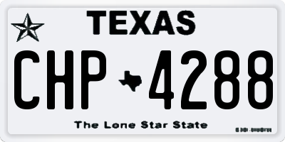 TX license plate CHP4288