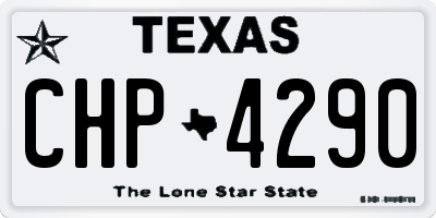 TX license plate CHP4290