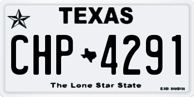 TX license plate CHP4291