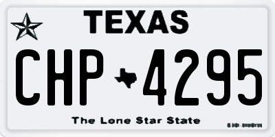 TX license plate CHP4295