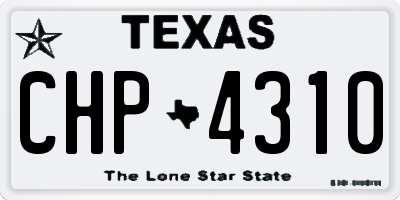 TX license plate CHP4310