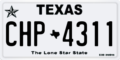 TX license plate CHP4311