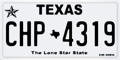 TX license plate CHP4319