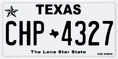 TX license plate CHP4327
