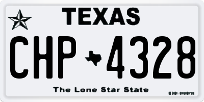 TX license plate CHP4328