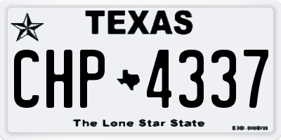 TX license plate CHP4337