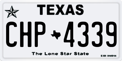 TX license plate CHP4339