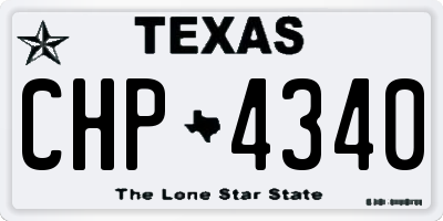 TX license plate CHP4340