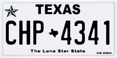 TX license plate CHP4341