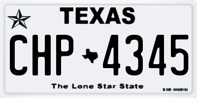 TX license plate CHP4345