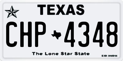 TX license plate CHP4348