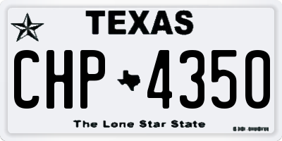TX license plate CHP4350