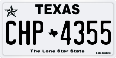 TX license plate CHP4355