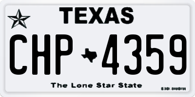 TX license plate CHP4359