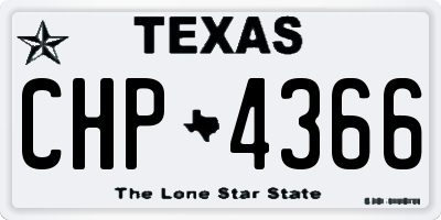 TX license plate CHP4366
