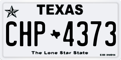 TX license plate CHP4373