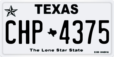 TX license plate CHP4375
