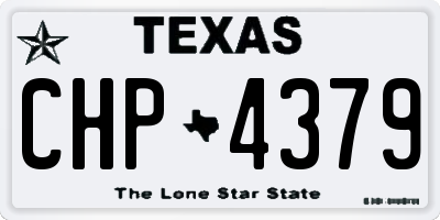 TX license plate CHP4379