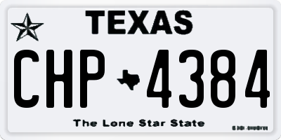 TX license plate CHP4384