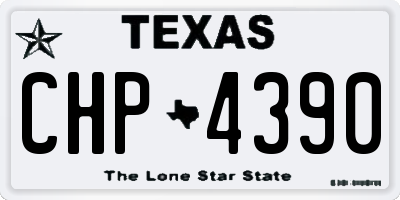 TX license plate CHP4390