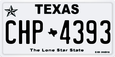 TX license plate CHP4393